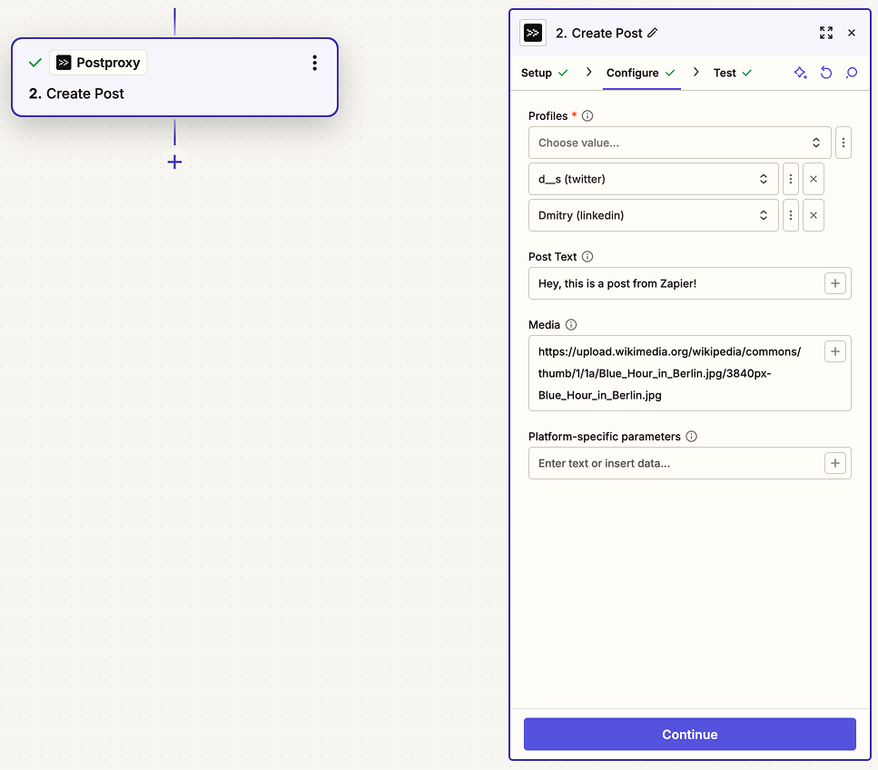 Postproxy automation workflow