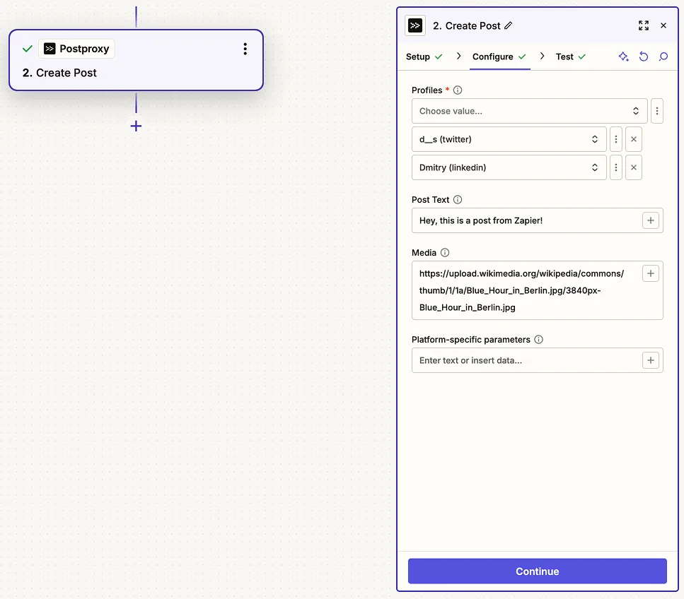 Postproxy automation workflow