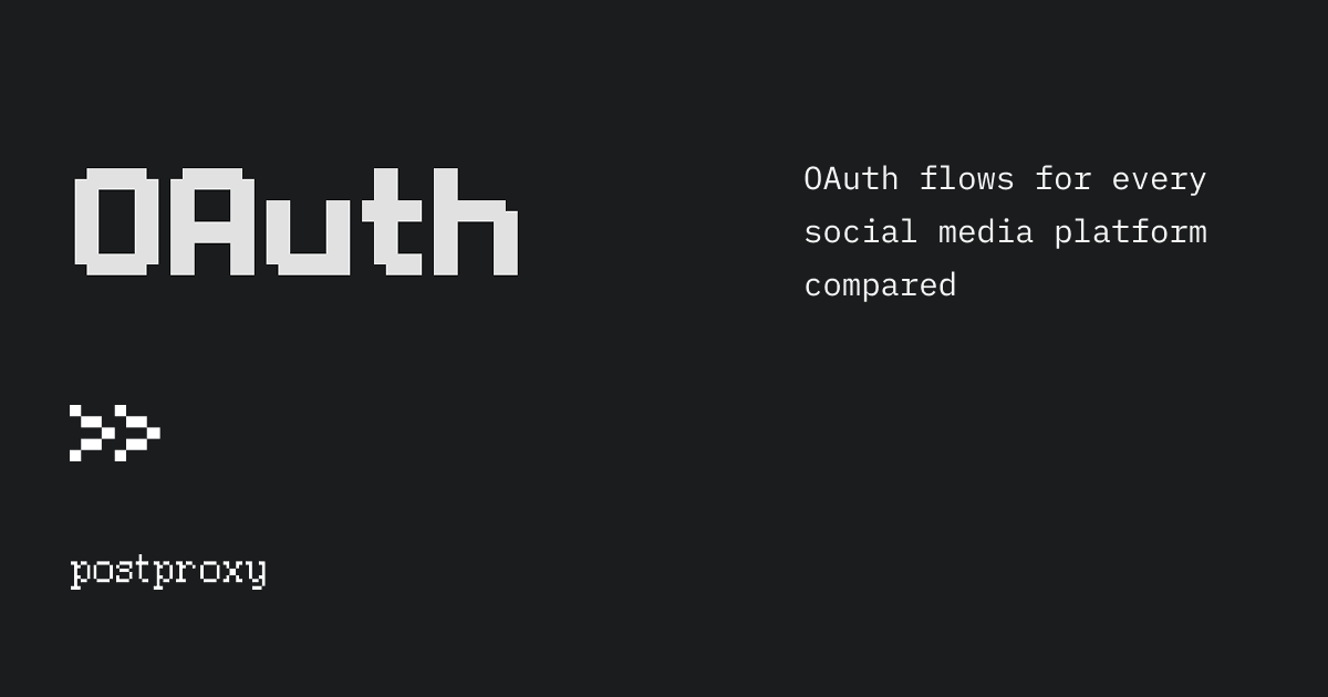 OAuth flows for every social media platform compared