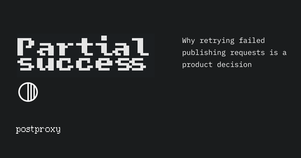 Partial success is the normal case in social media publishing