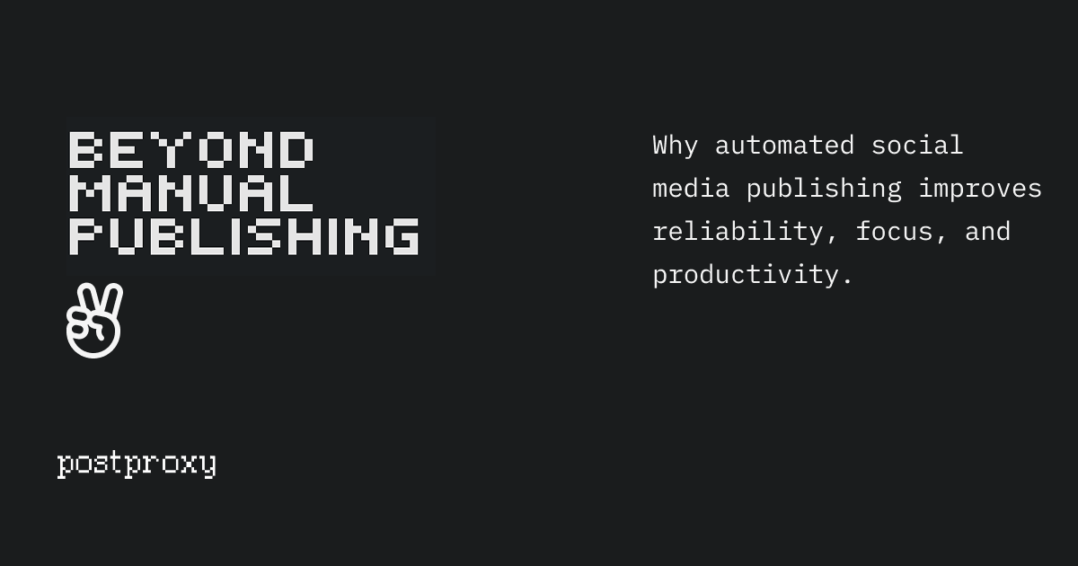 What you get when publishing stops being manual