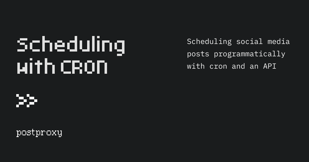 Scheduling social media posts programmatically with cron and an API