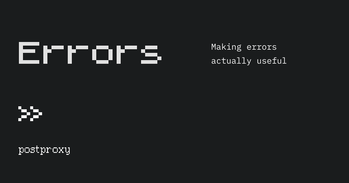 Making errors actually useful
